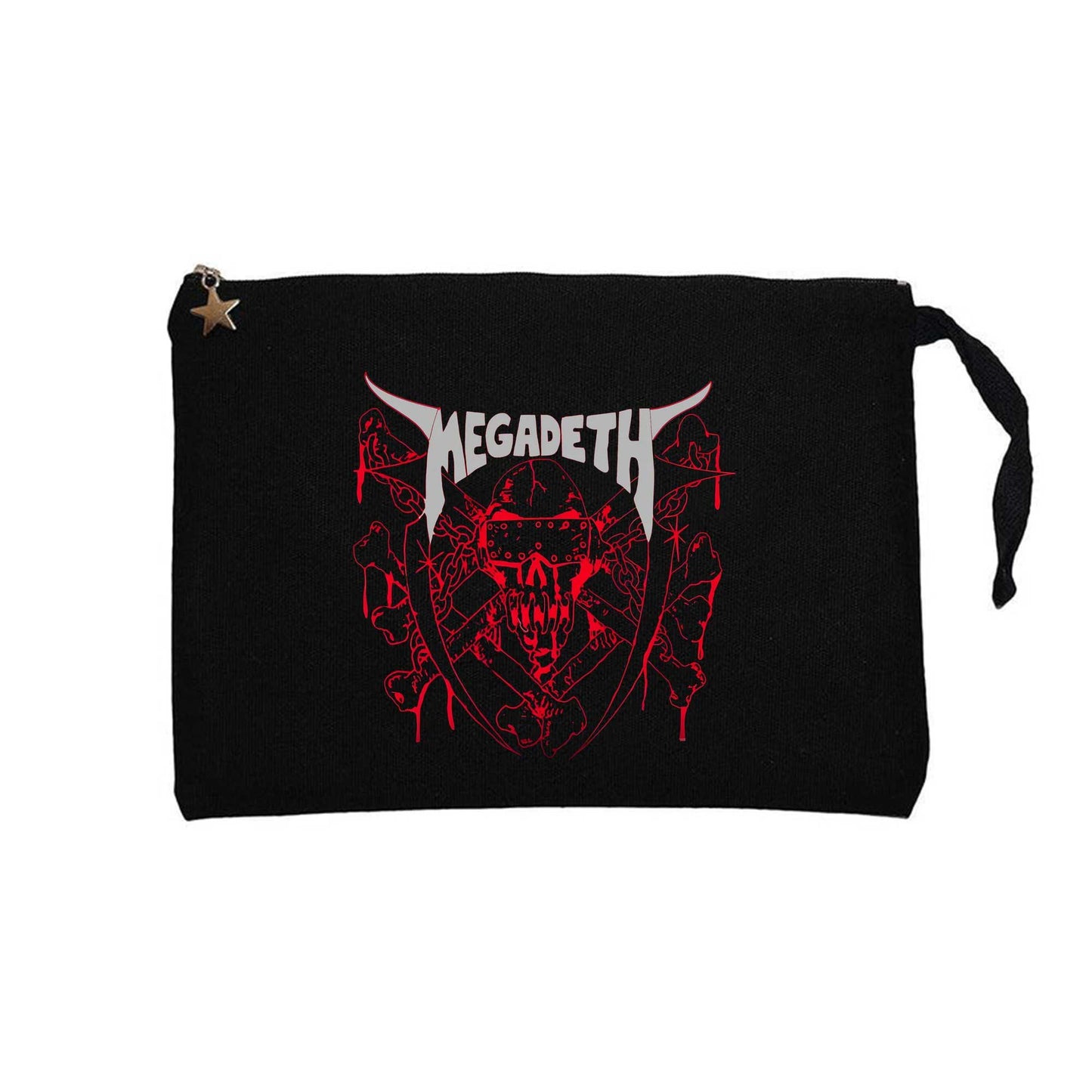 Megadeth Killing Is My Business Siyah Clutch Astarlı Cüzdan / El Çantası