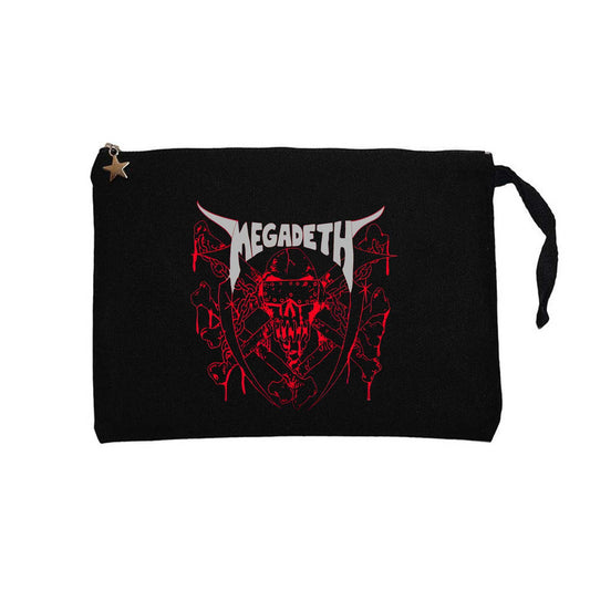 Megadeth Killing Is My Business Siyah Clutch Astarlı Cüzdan / El Çantası