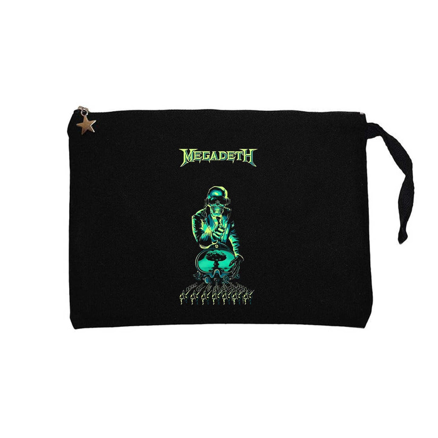 Megadeth Nuke Siyah Clutch Astarlı Cüzdan / El Çantası