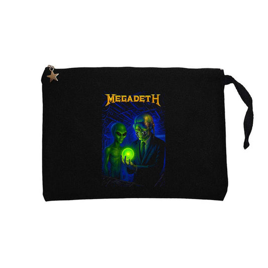 Megadeth Rust in Peace Alien Siyah Clutch Astarlı Cüzdan / El Çantası