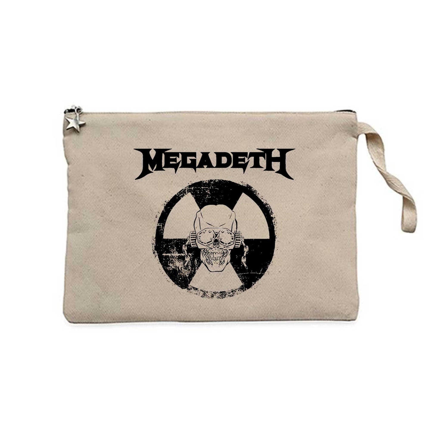 Megadeth WARNING Krem Clutch Astarlı Cüzdan / El Çantası