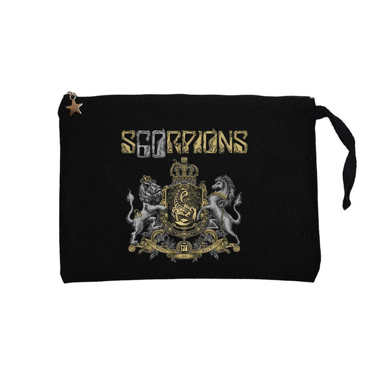 Scorpions Home Of Rock Siyah Clutch Astarlı Cüzdan / El Çantası