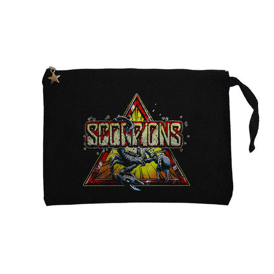 Scorpions Triangle Siyah Clutch Astarlı Cüzdan / El Çantası