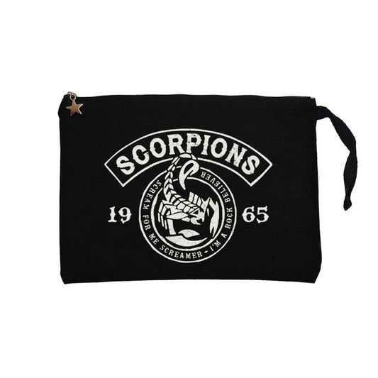 Scorpions Scream For Me Siyah Clutch Astarlı Cüzdan / El Çantası