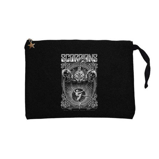 Scorpions Born To Touch Your Feelings Siyah Clutch Astarlı Cüzdan / El Çantası