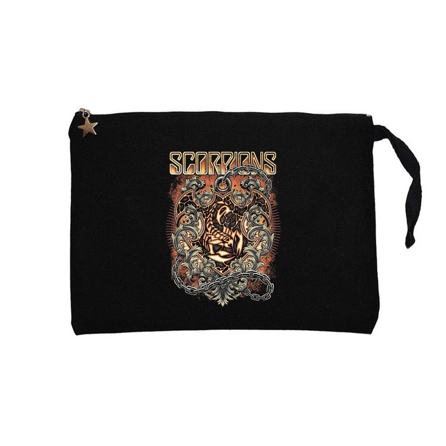 Scorpions Mind Like A Tree Siyah Clutch Astarlı Cüzdan / El Çantası