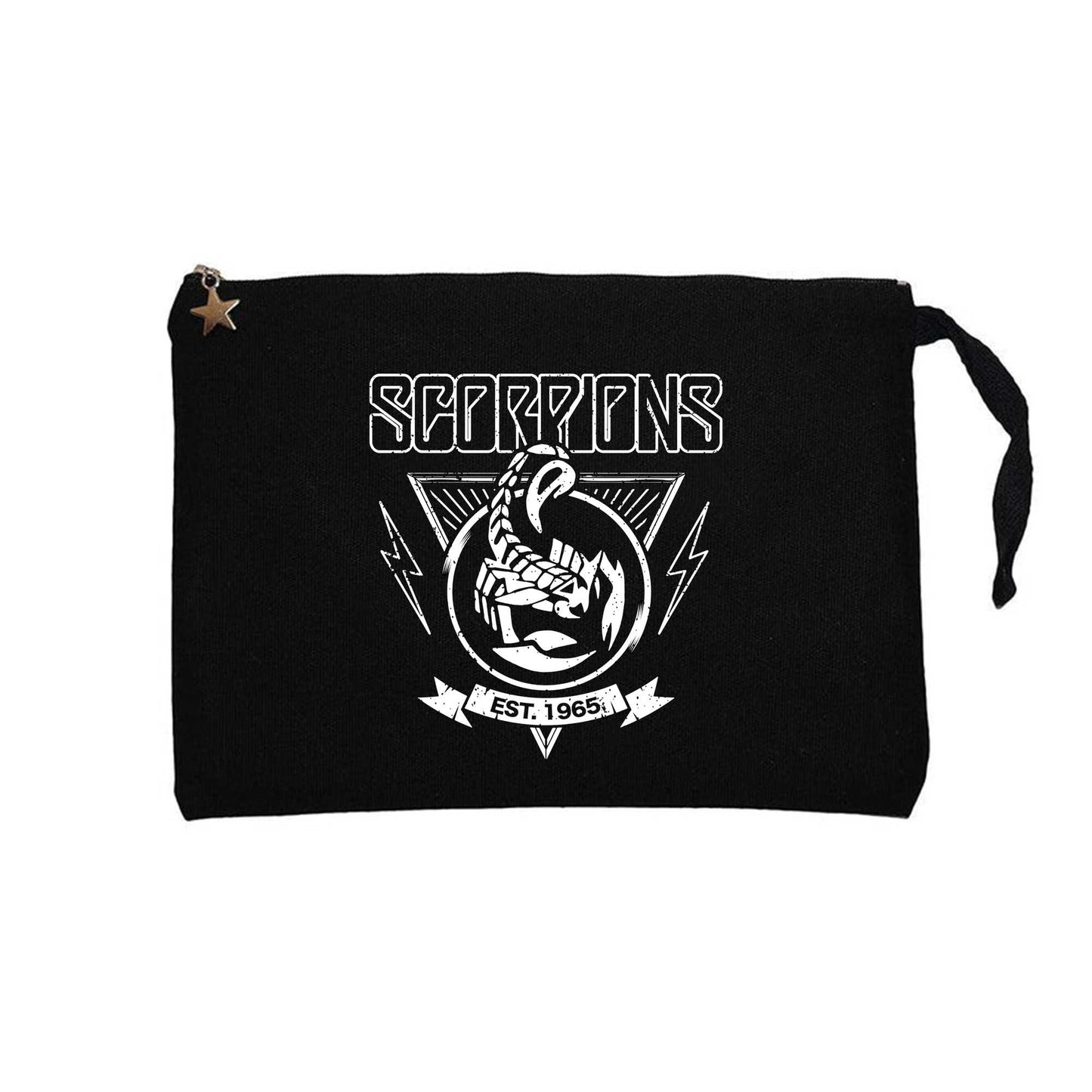 Scorpions Est. 1965 Siyah Clutch Astarlı Cüzdan / El Çantası