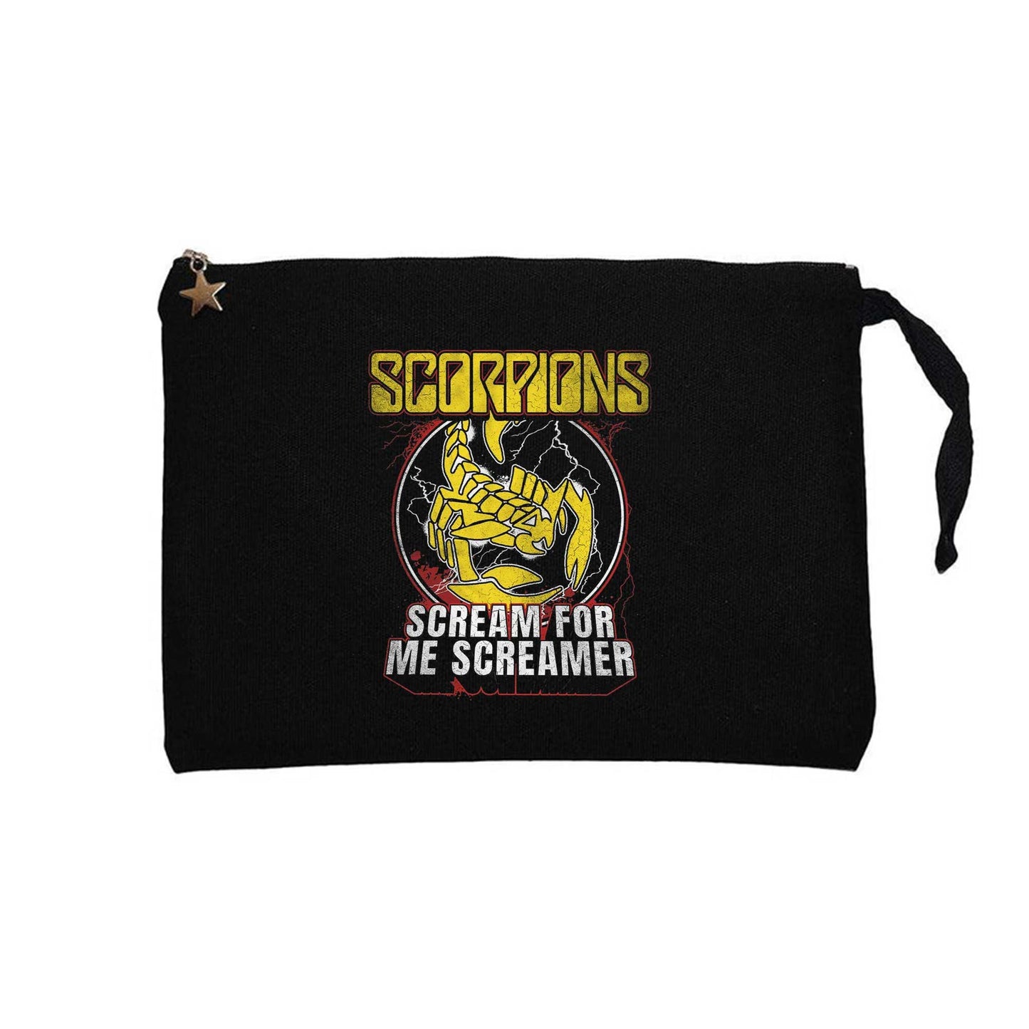 Scorpions Scream For Me Screamer Siyah Clutch Astarlı Cüzdan / El Çantası