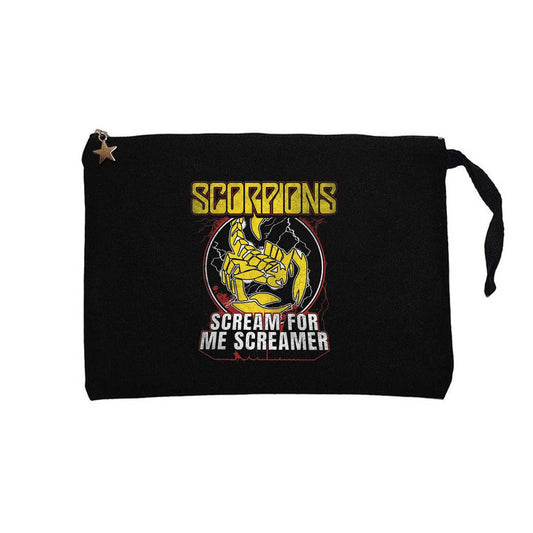 Scorpions Scream For Me Screamer Siyah Clutch Astarlı Cüzdan / El Çantası