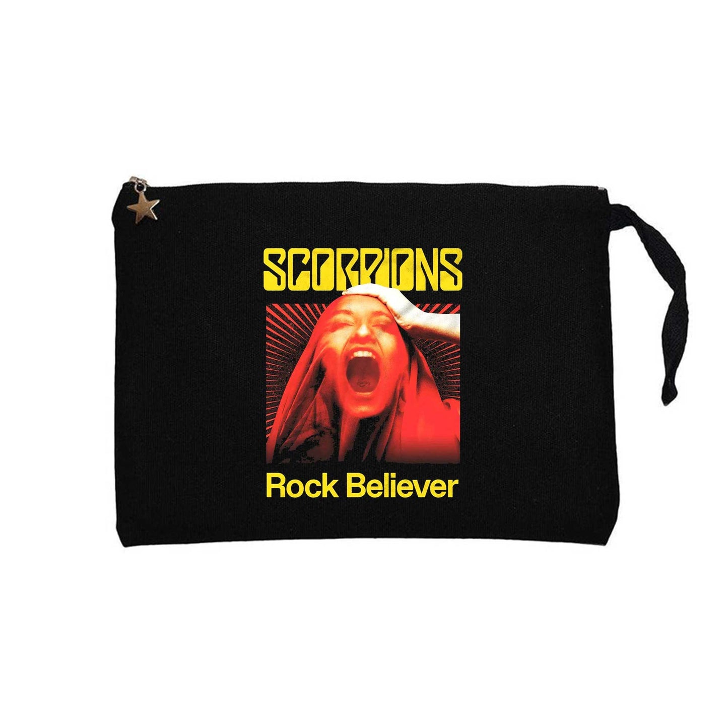 Scorpions Rock Believer Siyah Clutch Astarlı Cüzdan / El Çantası