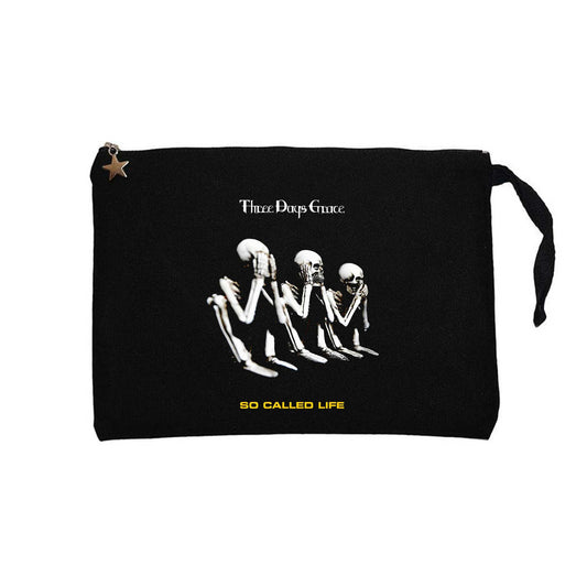 Three Days Grace So Called Siyah Clutch Astarlı Cüzdan / El Çantası