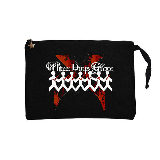 Three Days Grace One-X Siyah Clutch Astarlı Cüzdan / El Çantası