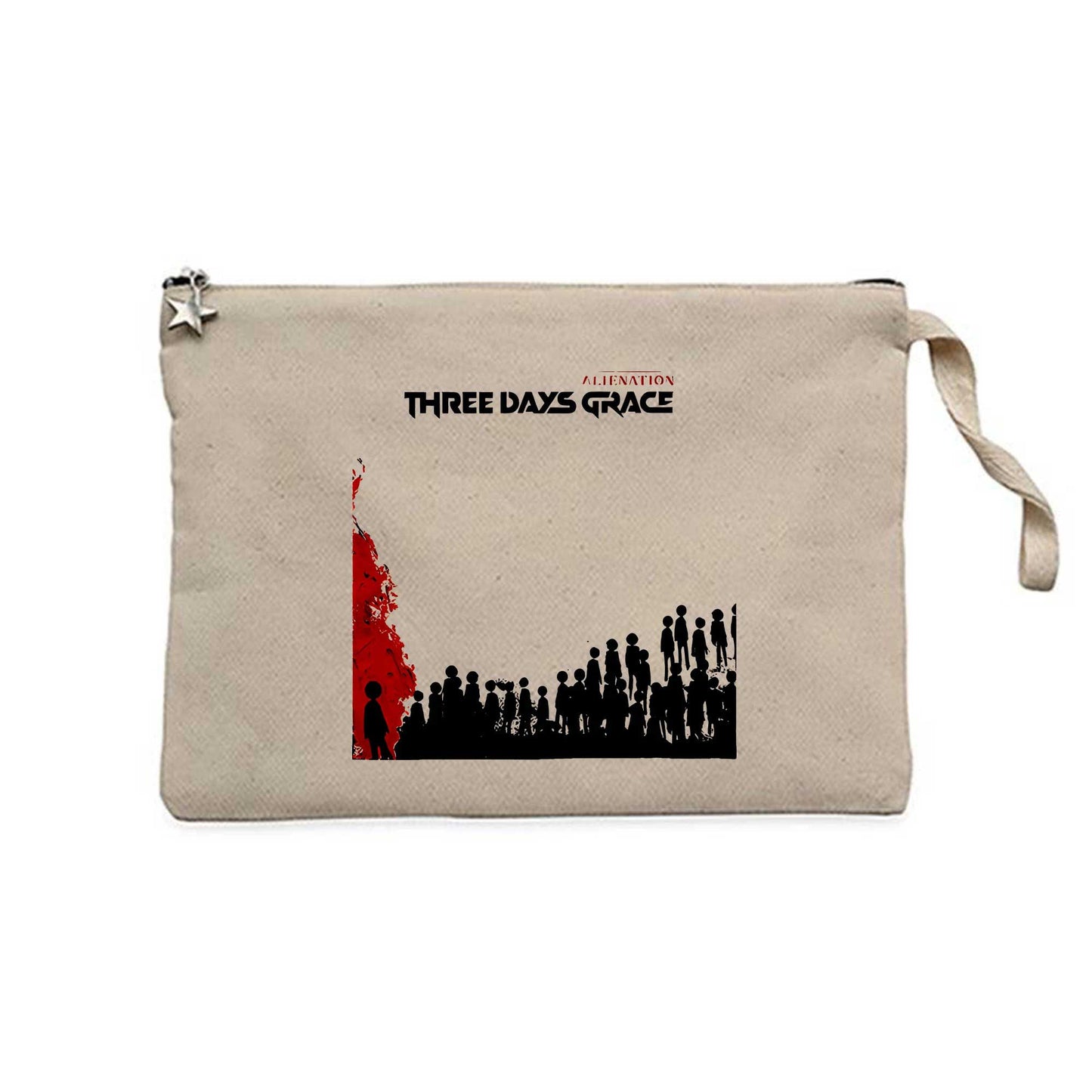 Three Days Grace Alienation Album Krem Clutch Astarlı Cüzdan / El Çantası
