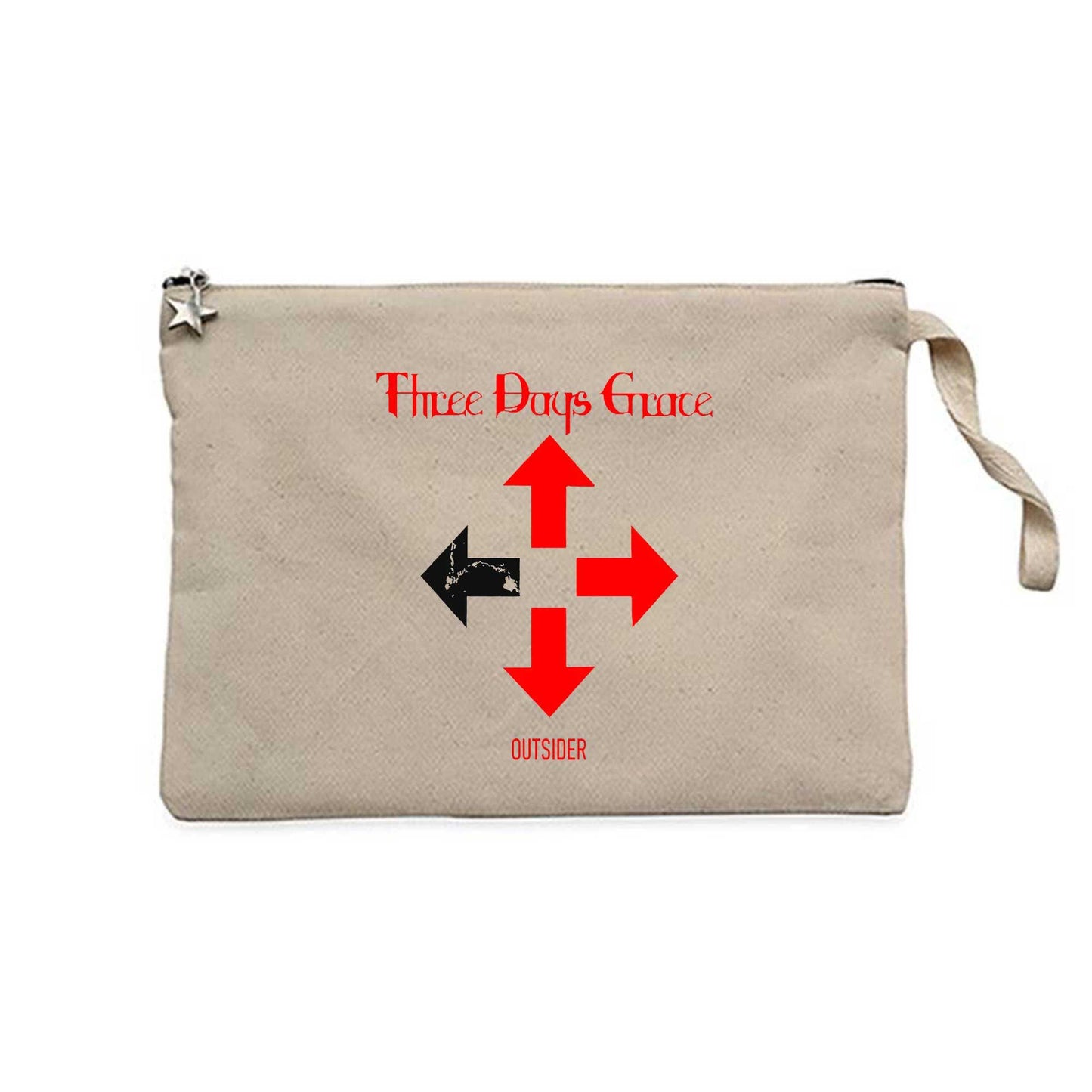 Three Days Grace Outsider Krem Clutch Astarlı Cüzdan / El Çantası