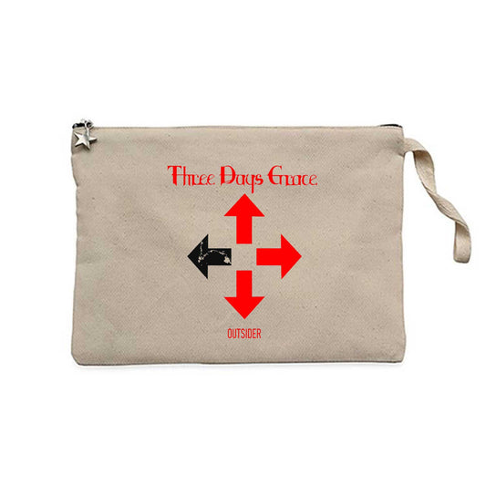Three Days Grace Outsider Krem Clutch Astarlı Cüzdan / El Çantası