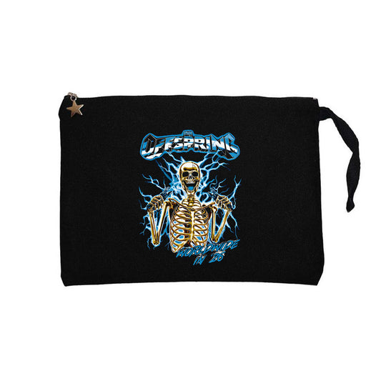 The Offspring Worldwide In '26 Skull Siyah Clutch Astarlı Cüzdan / El Çantası