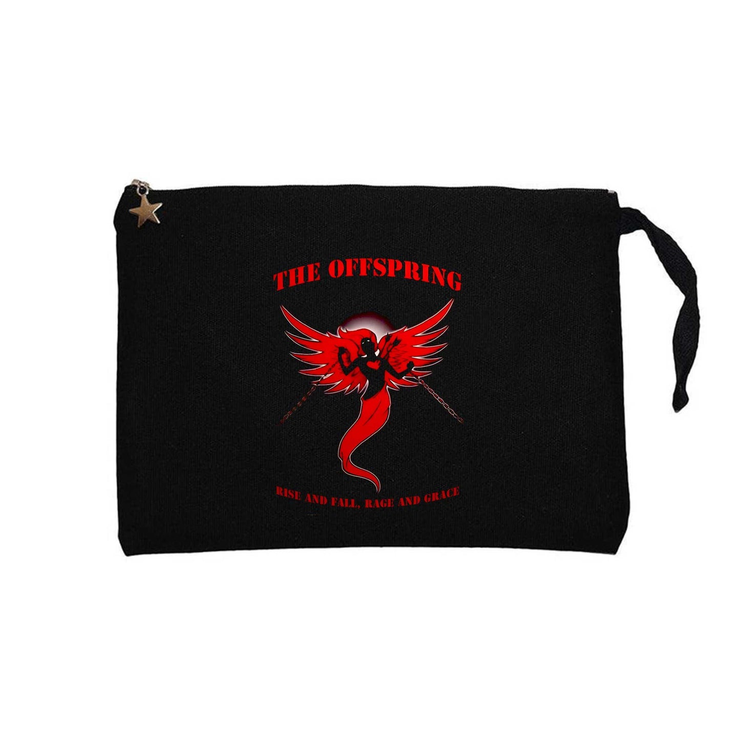 The Offspring Rise and Fall Siyah Clutch Astarlı Cüzdan / El Çantası