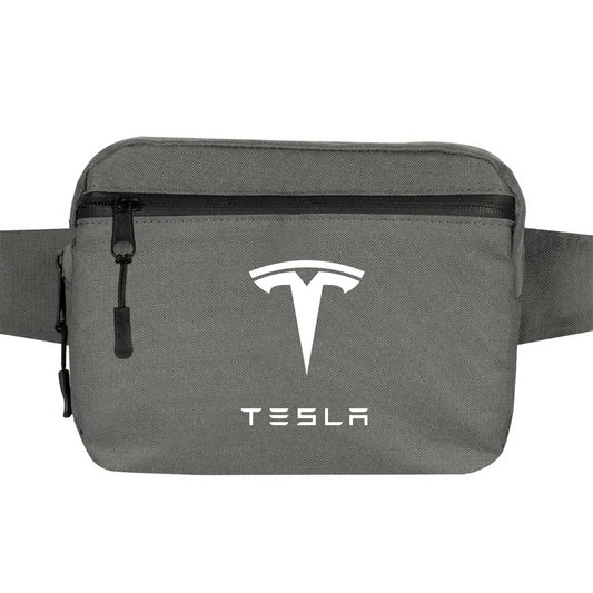 Tesla Logo Text Bel Çantası