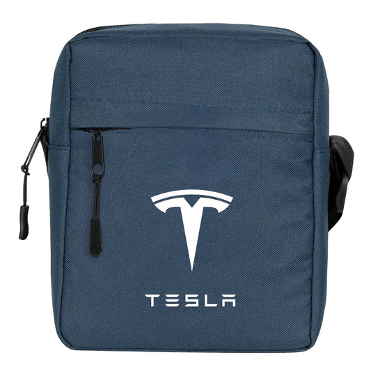Tesla Logo Text Omuz Çantası