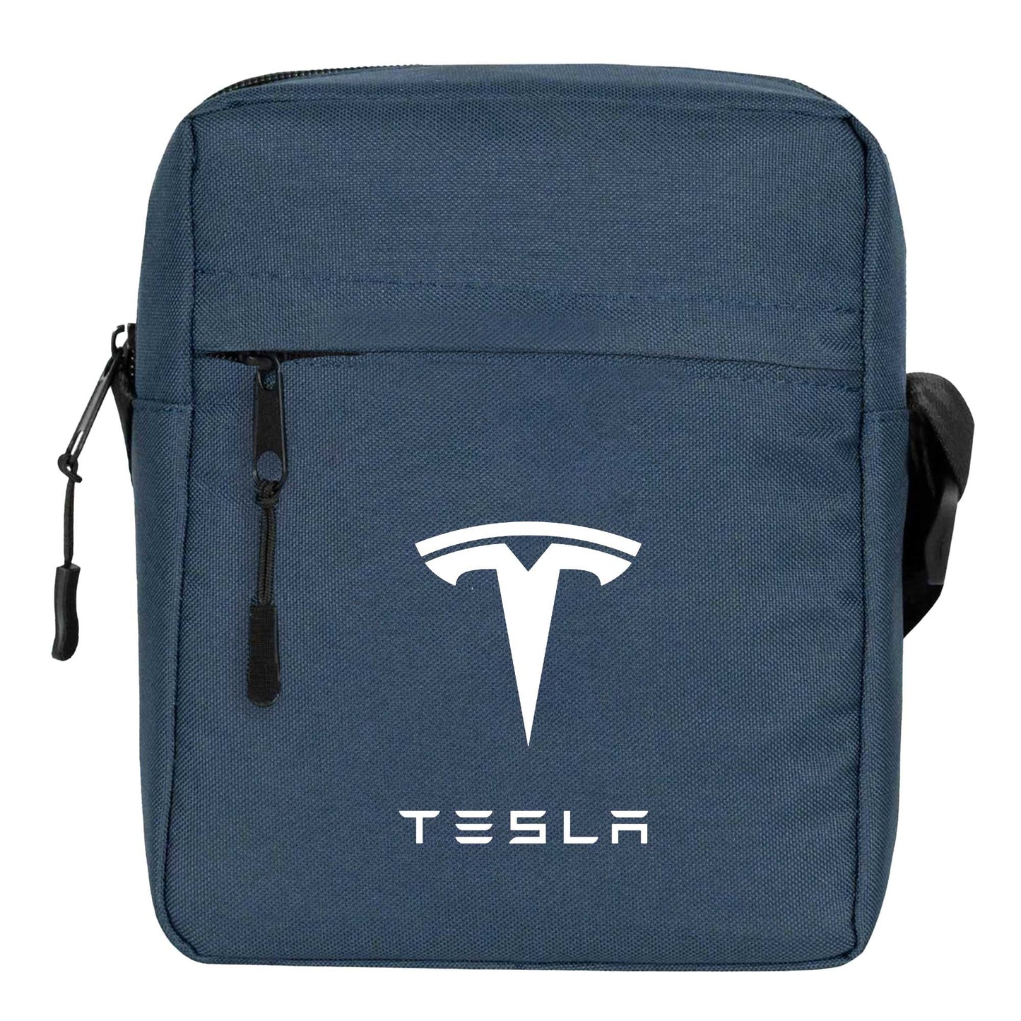 Tesla Logo Text Omuz Çantası