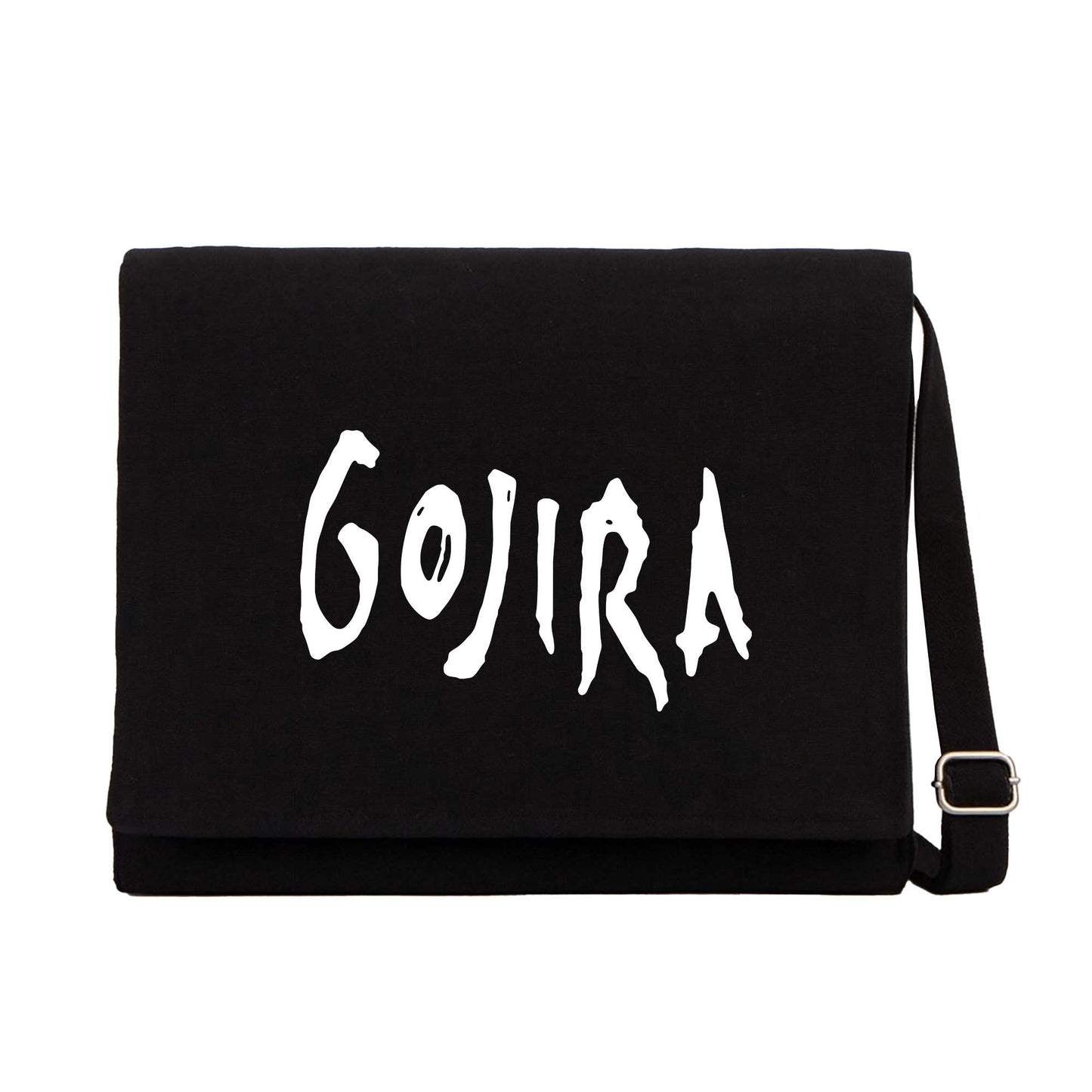 Gojira Logo Siyah Kanvas Postacı Çantası