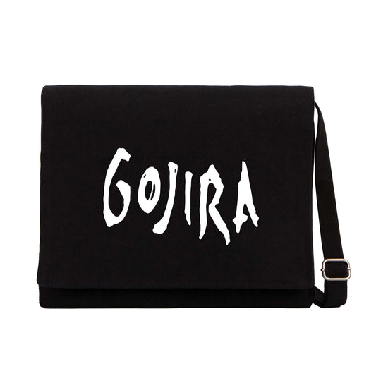 Gojira Logo Siyah Kanvas Postacı Çantası