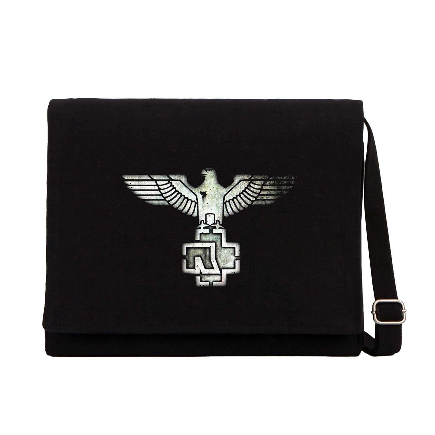 Rammstein Eagle Siyah Kanvas Postacı Çantası