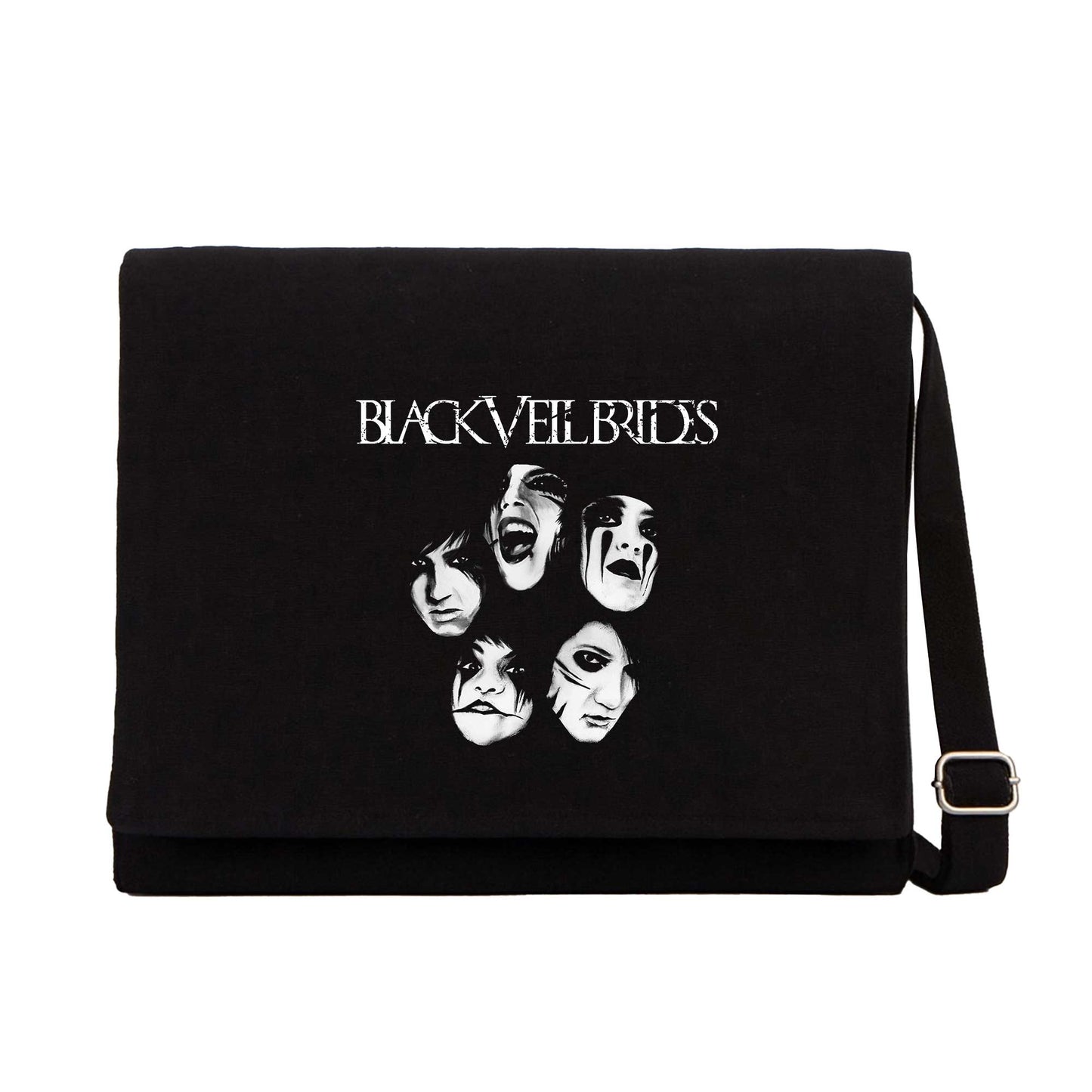 Black Veil Brides Group Siyah Kanvas Postacı Çantası