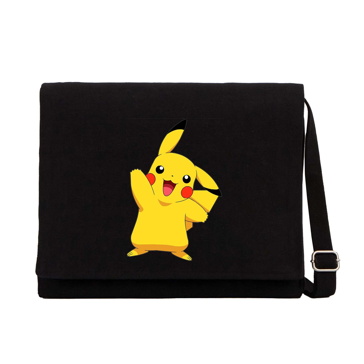 Pokemon Pikachu Siyah Kanvas Postacı Çantası