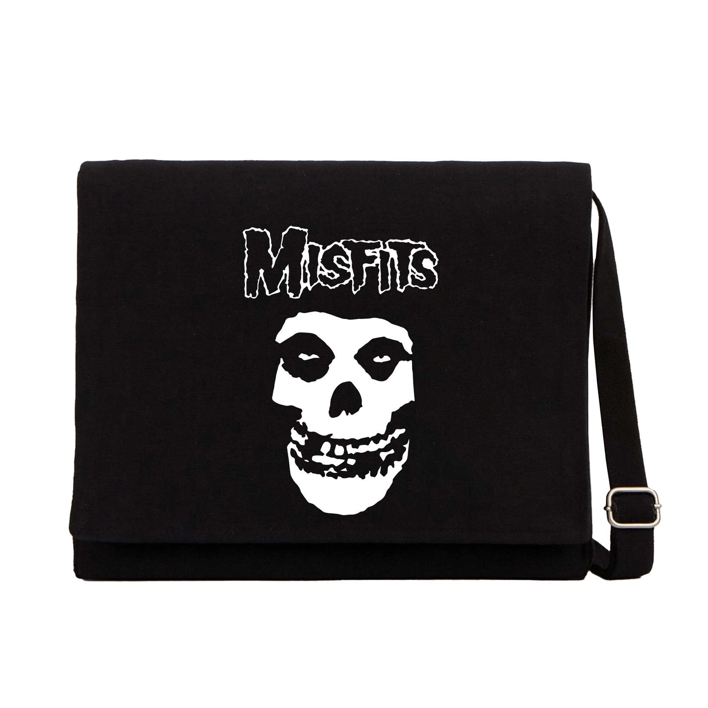 Misfits Siyah Kanvas Postacı Çantası