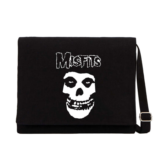 Misfits Siyah Kanvas Postacı Çantası