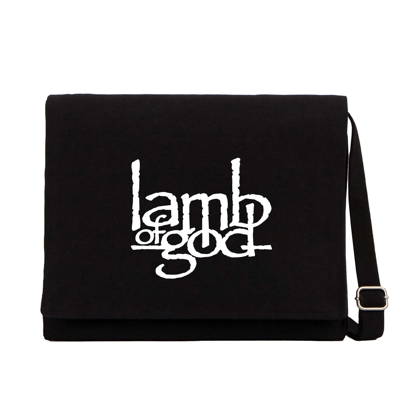 Lamb Of God Logo Siyah Kanvas Postacı Çantası