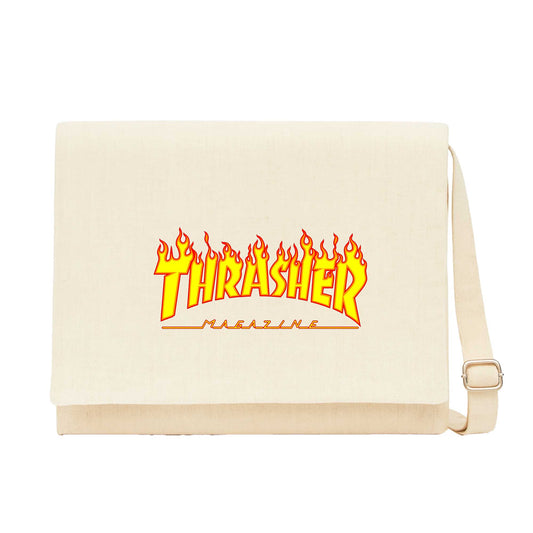 Trasher Krem Kanvas Postacı Çantası