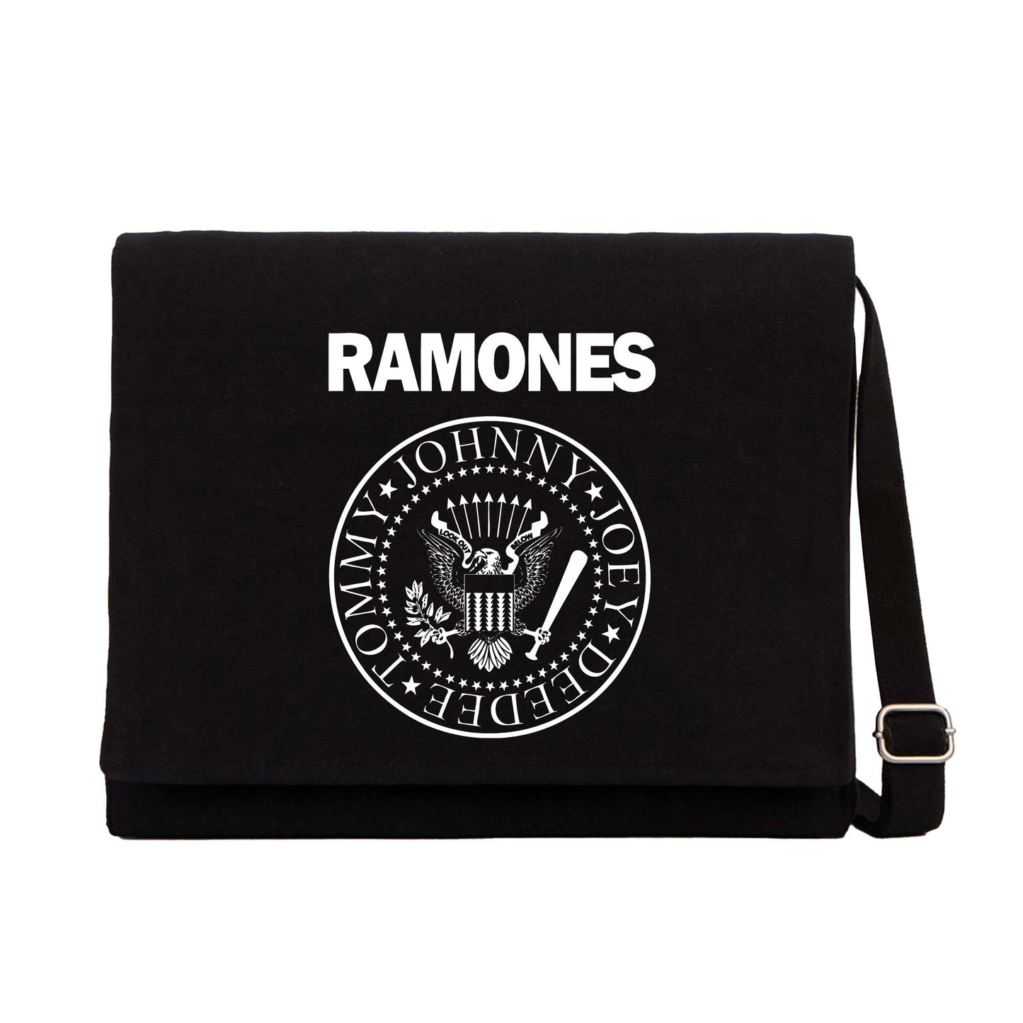 Ramones BW Siyah Kanvas Postacı Çantası