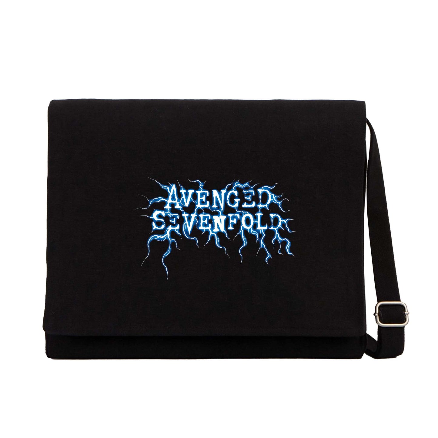 Avenged Sevenfold Lighting Logo Siyah Kanvas Postacı Çantası