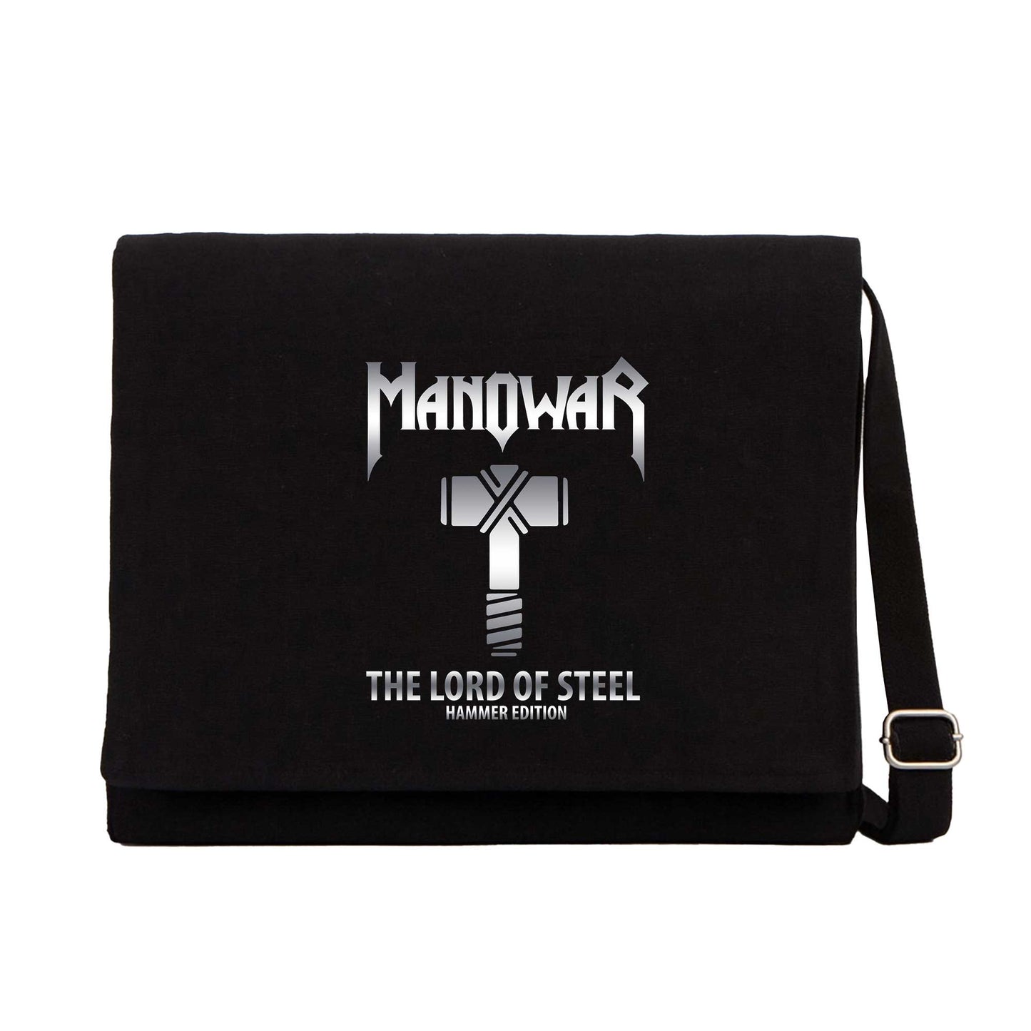 Manowar Siyah Kanvas Postacı Çantası