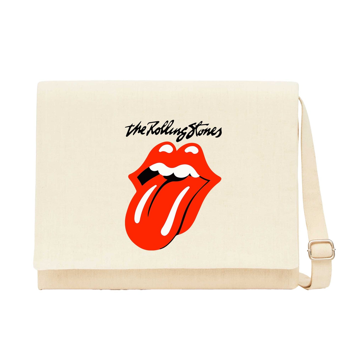 Rolling Stones Krem Kanvas Postacı Çantası