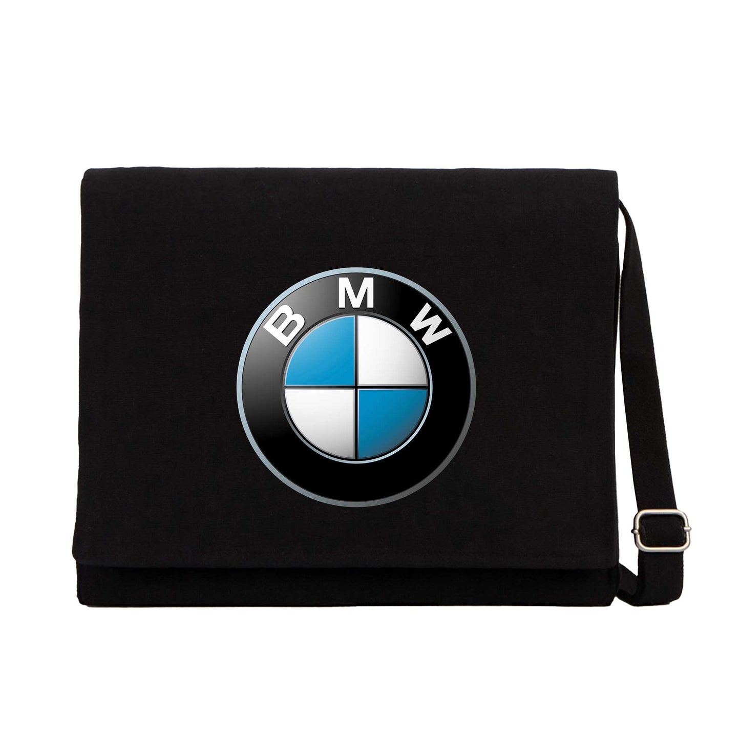BMW Logo Siyah Kanvas Postacı Çantası
