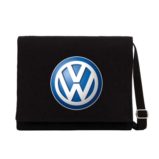 Volkswagen Logo Siyah Kanvas Postacı Çantası