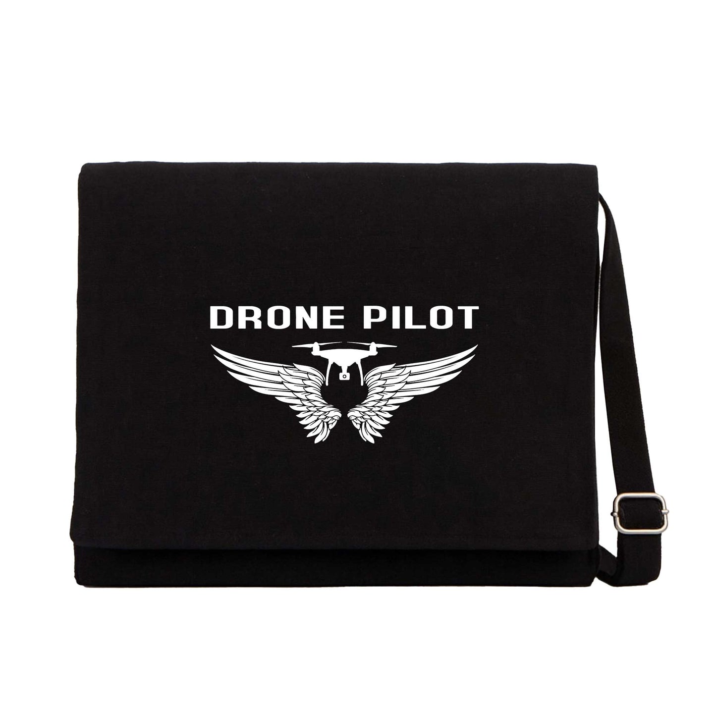 Drone Pilot 3 Siyah Kanvas Postacı Çantası