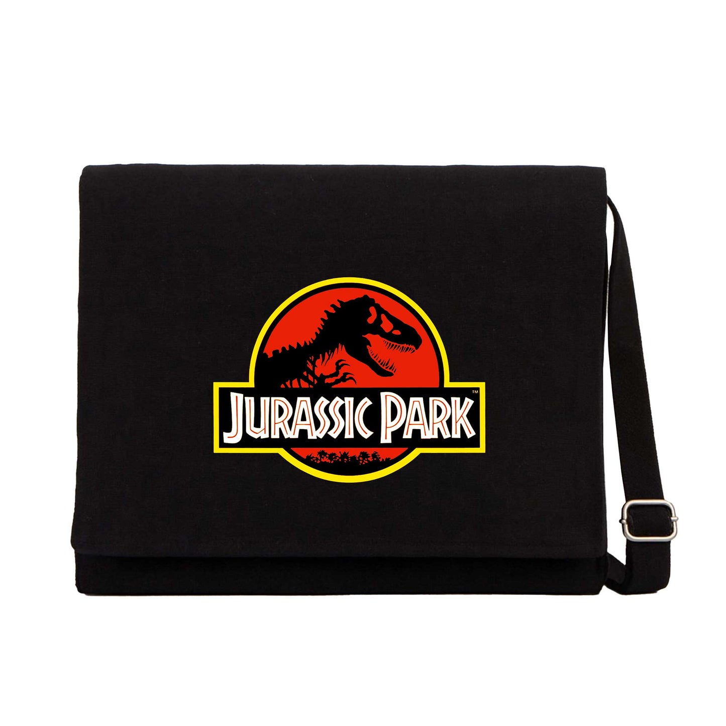 Jurassic Park Classic Siyah Kanvas Postacı Çantası
