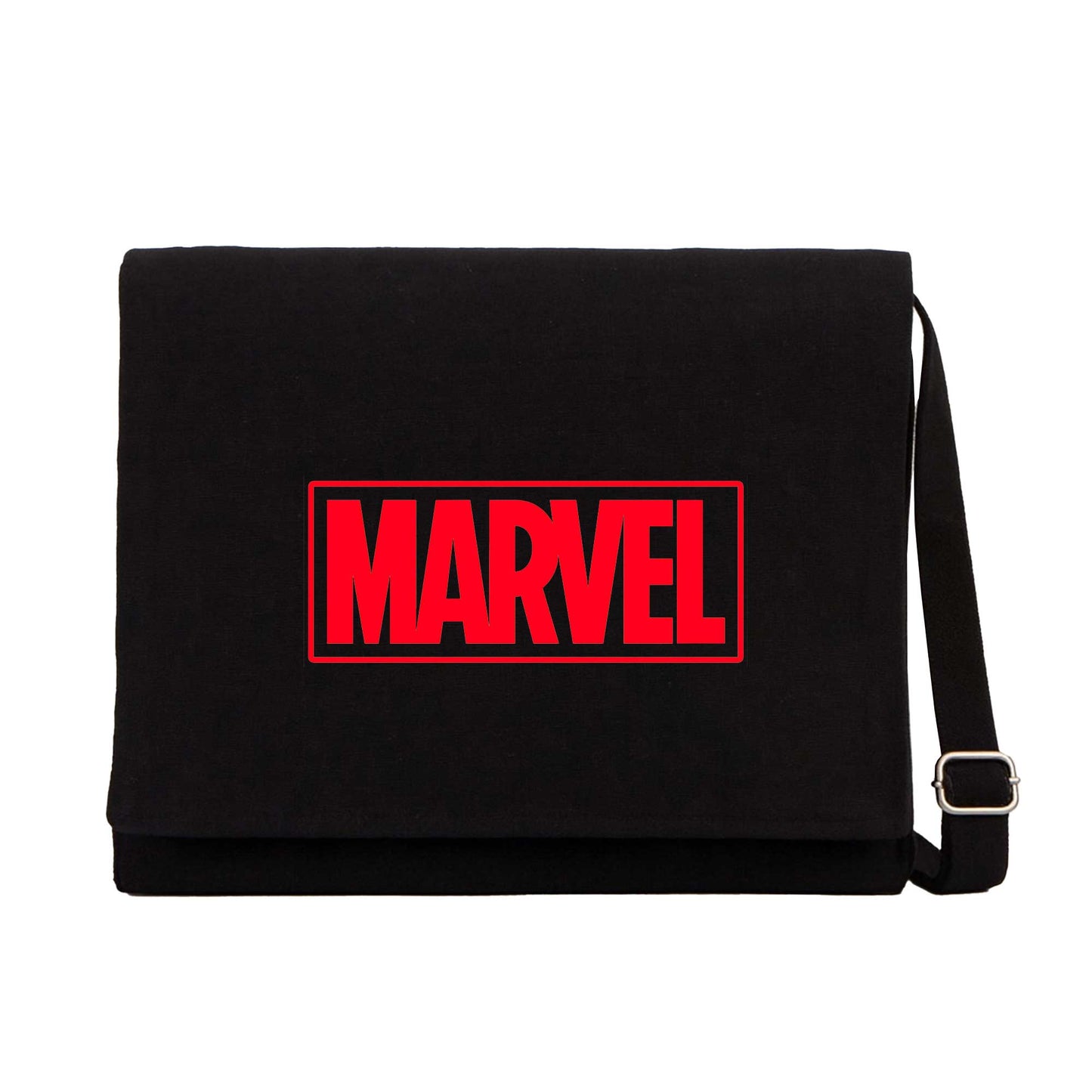 Marvel Logo Siyah Kanvas Postacı Çantası