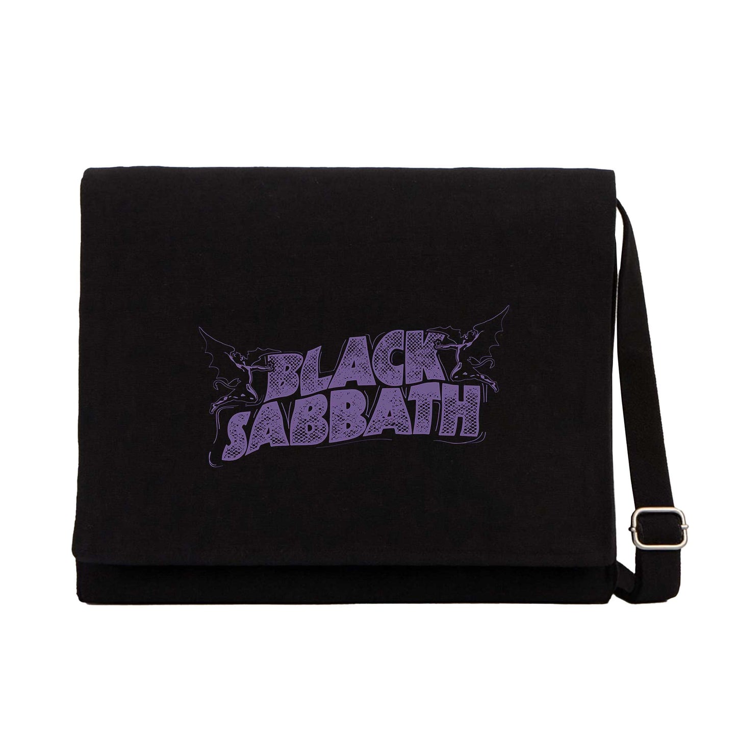 Black Sabbath Logo Siyah Kanvas Postacı Çantası