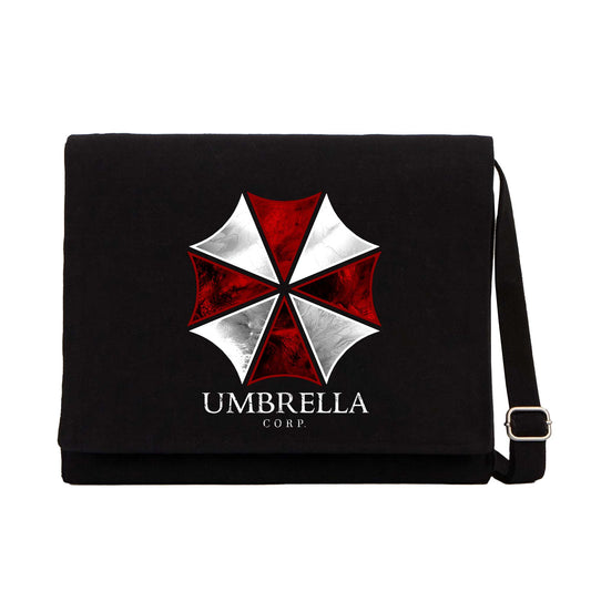 Resident Evil Umbrella Corp Siyah Kanvas Postacı Çantası