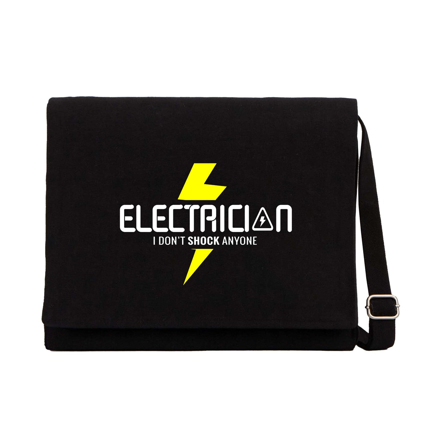 Elektrikçi Siyah Kanvas Postacı Çantası