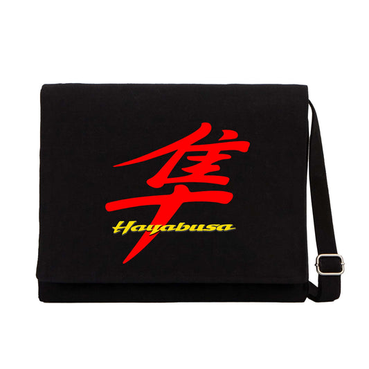 Hayabusa Logo Siyah Kanvas Postacı Çantası