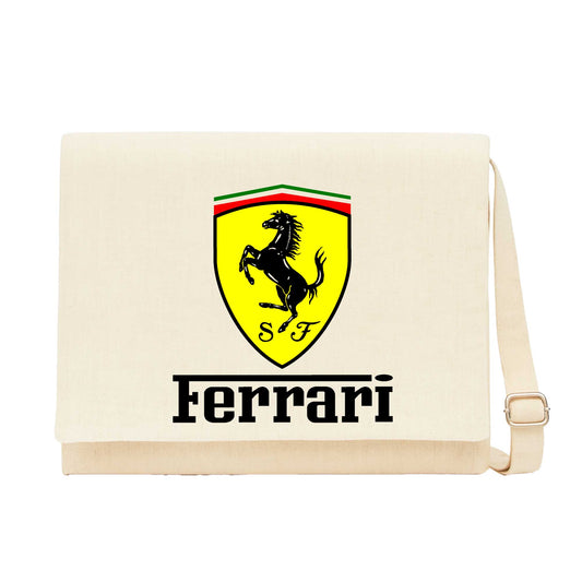 Ferrari Lite Krem Kanvas Postacı Çantası