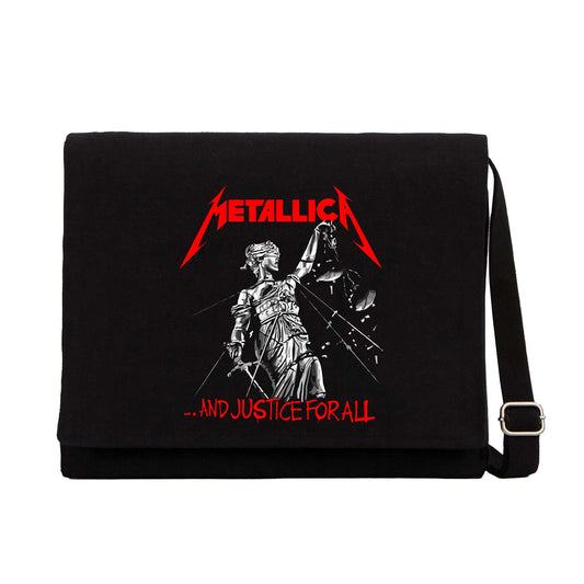 Metallica And Justice For All Siyah Kanvas Postacı Çantası
