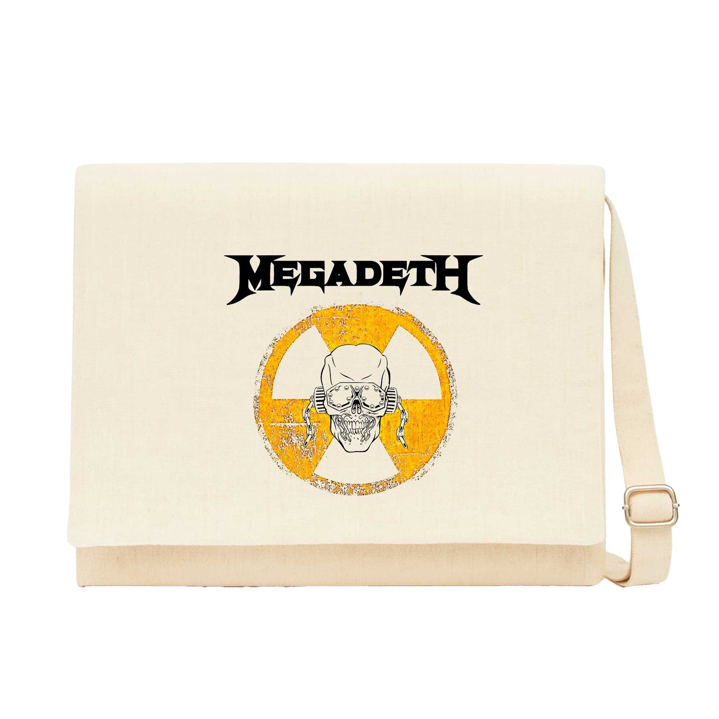 Megadeth Danger Krem Kanvas Postacı Çantası