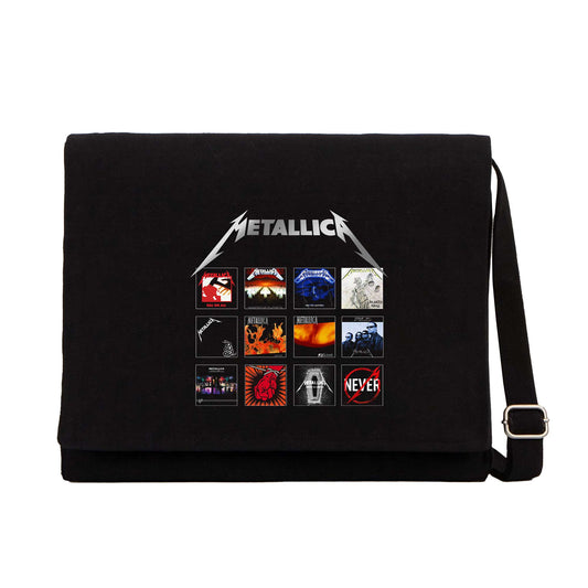 Metallica Album Covers Siyah Kanvas Postacı Çantası